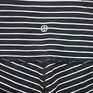 lululemon athletica Black and White Striped Leggings